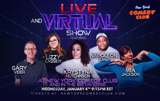 Live and Virtual Comedy Club ft. Krystyna Hutchinson, Gary Vider, Mia Jackson 