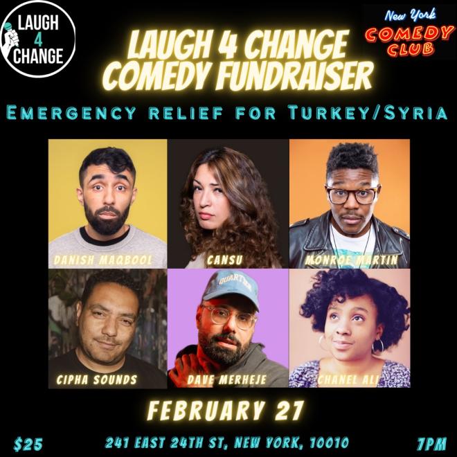 Laugh 4 Change Comedy Fundraiser ft. Cipha Sounds, Monroe Martin, Chanel  Ali New York Comedy Club, New York, NY